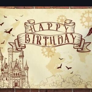 Vintage Castle Birthday Banner